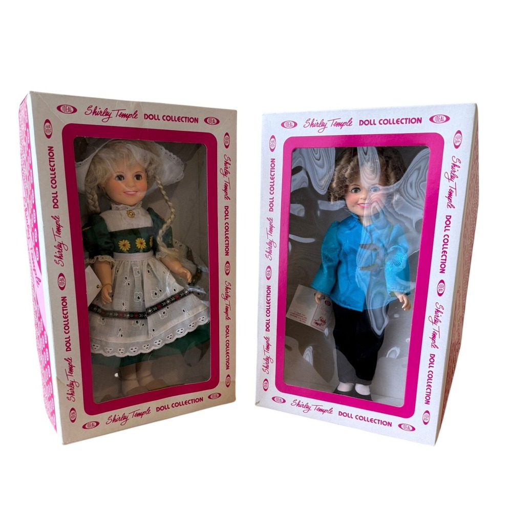 Lot of 2 Ideal Shirley Temple Doll Collection Kids 12 Inch 1982 Vintage‎ Folk